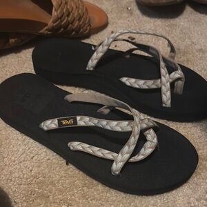 Teva Women's Black and Tan Sandals